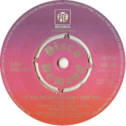 Jerry Williams Jr. If You Ask Me (Because I Love You) Vinyl 7" USED