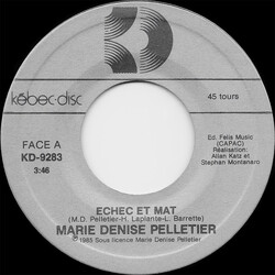 Marie Denise Pelletier Échec Et Mat USED VINYL 7INCH 45 RPM