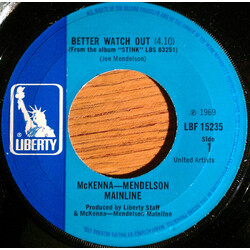 McKenna Mendelson Mainline Better Watch Out Vinyl 7" USED