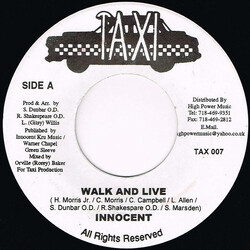 The Innocent Crew Walk And Live Vinyl 7" USED