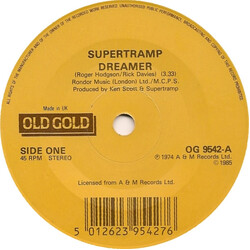 Supertramp Dreamer / Give A Little Bit Vinyl 7" USED