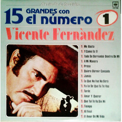 Vicente Fernandez 15 Grandes Con El Número 1 Vinyl LP USED