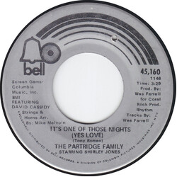 The Partridge Family It's One Of Those Nights (Yes Love) Vinyl 7" USED