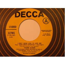 Alan Doggett / Yvonne Elliman Overture: Jesus Christ Superstar / I Don't Know How To Love Him Vinyl 7" USED