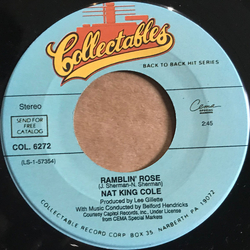 Nat King Cole Ramblin' Rose / The Christmas Song Vinyl 7" USED