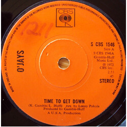 The O'Jays Time To Get Down Vinyl 7" USED