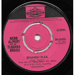 Herb Alpert & The Tijuana Brass Spanish Flea / Cinco De Mayo Vinyl 7" USED