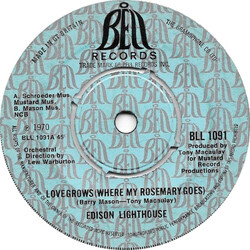 Edison Lighthouse Love Grows (Where My Rosemary Goes) Vinyl 7" USED