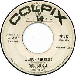 Paul Petersen Lollipop And Roses / Please Mr. Sun Vinyl 7" USED