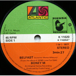 Boney M. Belfast Vinyl 7" USED
