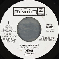 Sonoma (2) Love For You Vinyl 7" USED