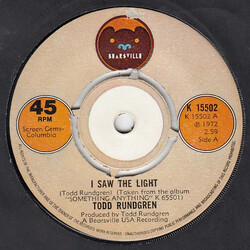 Todd Rundgren I Saw The Light Vinyl 7" USED