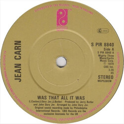 Jean Carn Was That All It Was / What's On Your Mind Vinyl 7" USED