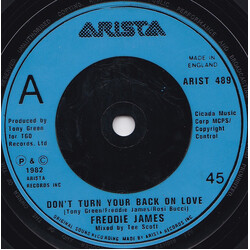 Freddie James Don't Turn Your Back On Love Vinyl 7" USED