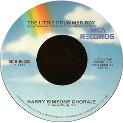 The Harry Simeone Chorale The Little Drummer Boy USED VINYL 7INCH SINGLE REISSUE