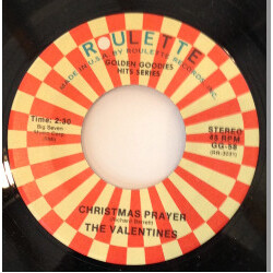 The Valentines Christmas Prayer USED VINYL 7INCH 45 RPM SINGLE REISSUE