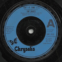 The Babys Isn't It Time Vinyl 7" USED