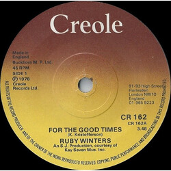 Ruby Winters For The Good Times Vinyl 7" USED