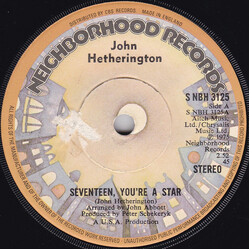 John Hetherington Seventeen, You're A Star Vinyl 7" USED