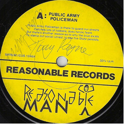 Reasonable Man Public Army Policeman Vinyl 7" USED