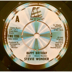 Stevie Wonder Happy Birthday Vinyl 7" USED