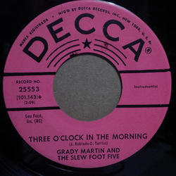 Grady Martin And The Slew Foot Five Three O'Clock In The Morning Vinyl 7" USED