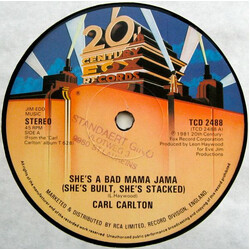Carl Carlton She's A Bad Mama Jama (She's Built, She's Stacked) Vinyl 12" USED