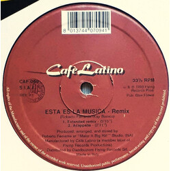 Cafe Latino Esta Es La Musica (Remix) Vinyl 12" USED