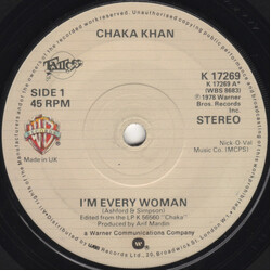 Chaka Khan I'm Every Woman Vinyl 7" USED