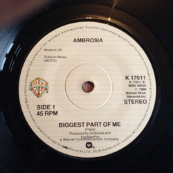 Ambrosia (2) Biggest Part Of Me Vinyl 7" USED