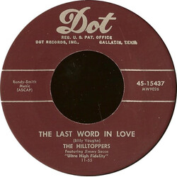 The Hilltoppers The Last Word In Love USED VINYL 7INCH 45 RPM SINGLE