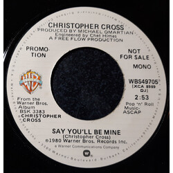 Christopher Cross Say You'll Be Mine Vinyl 7" USED
