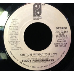 Teddy Pendergrass I Can't Live Without Your Love Vinyl 7" USED