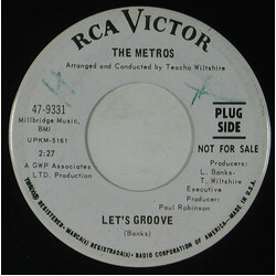 The Metros Let's Groove / The Replacer USED VINYL 7INCH 45 RPM SINGLE PROMO