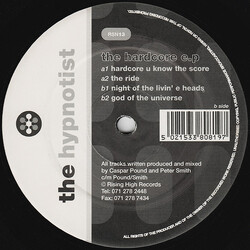 The Hypnotist The Hardcore E.P Vinyl 12" USED