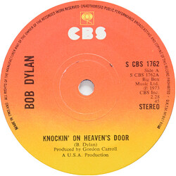 Bob Dylan Knockin' On Heaven's Door Vinyl 7" USED
