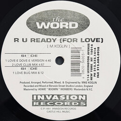 The Word R U Ready (For Love) Vinyl 12" USED