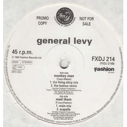 General Levy Monkey Man Vinyl 12" USED