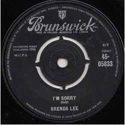 Brenda Lee I'm Sorry Vinyl 7" USED