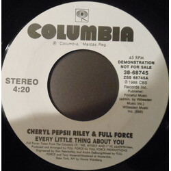 Cheryl Pepsii Riley / Full Force Every Little Thing About You Vinyl 7" USED