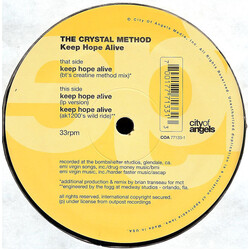 The Crystal Method Keep Hope Alive Vinyl 12" USED