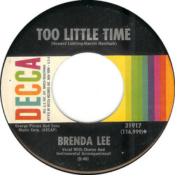 Brenda Lee Too Little Time / Time And Time Again Vinyl 7" USED