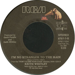 Keith Whitley I'm No Stranger To The Rain Vinyl 7" USED
