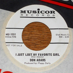 Don Adams (4) I Just Lost My Favorite Girl / You Introduced Me To The Blues Vinyl 7" USED