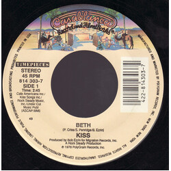 Kiss Beth /  Hard Luck Woman Vinyl 7" USED