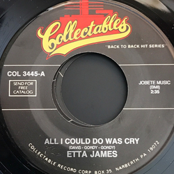 Etta James All I Could Do Was Cry Vinyl 7" USED
