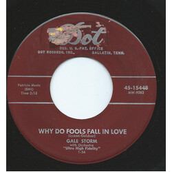 Gale Storm Why Do Fools Fall In Love / I Walk Alone Vinyl 7" USED