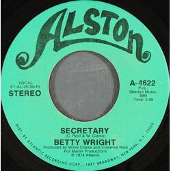 Betty Wright Secretary / Value Your Love Vinyl 7" USED