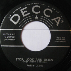 Patsy Cline Stop, Look And Listen / I've Loved And Lost Again Vinyl 7" USED
