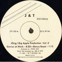 Various (Orig.) Big Apple Production Vol. II Vinyl 12" USED